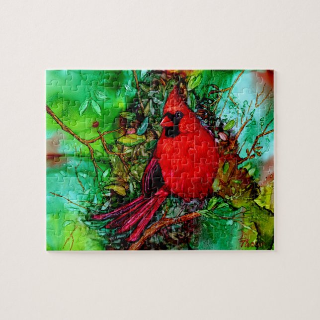 Cardinal In the Tree Jigsaw Puzzle (Horizontal)