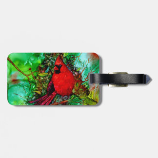 Cardinal In the Tree Luggage Tag