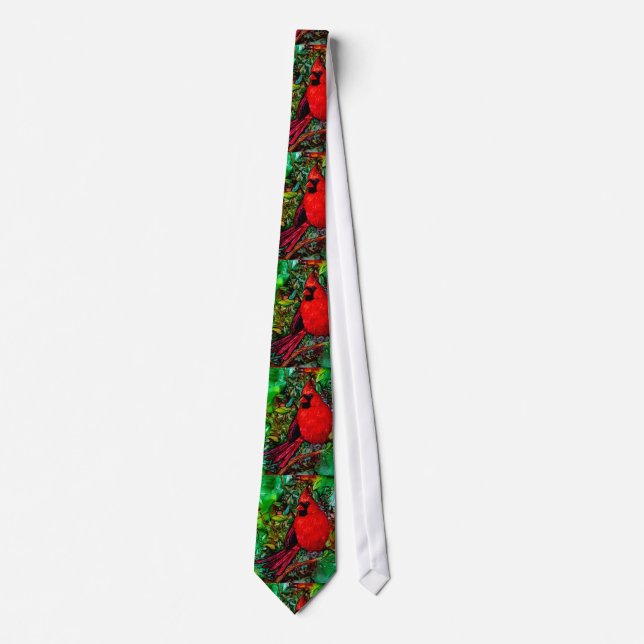 Cardinal In the Tree Tie (Front)