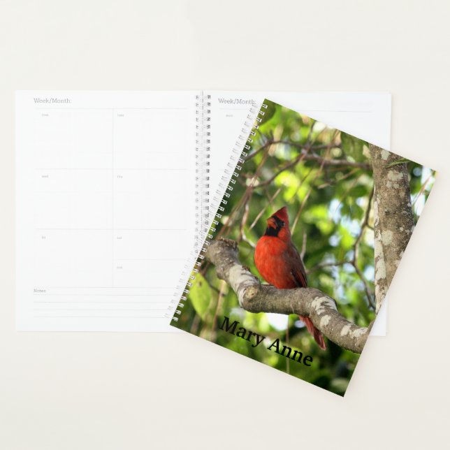 Cardinal in Tree Personalised Planner (Display)