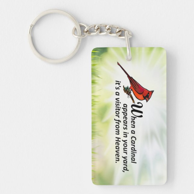 Cardinal in Your Yard Key Ring (Front)