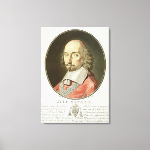 Cardinal Jules Mazarin (1602-61) from 'Portraits d Canvas Print