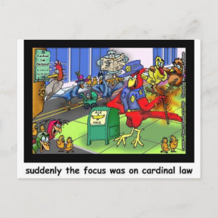 Cardinal Law Funny Law Cartoon Gifts & Collectable Postcard