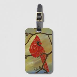 Cardinal Luggage Tag with Red Bird