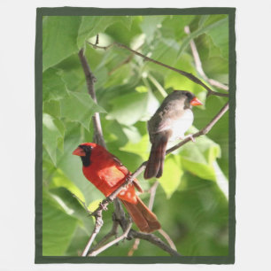 Cardinal Mates Fleece Blanket
