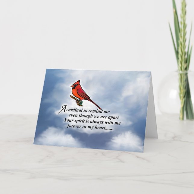 Cardinal Memorial Poem Card (Front)