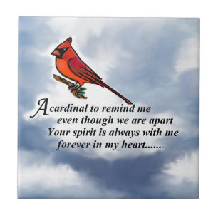 Cardinal Memorial Poem Tile