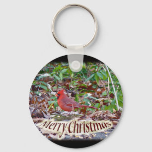 Cardinal Merry Christmas Items Key Ring