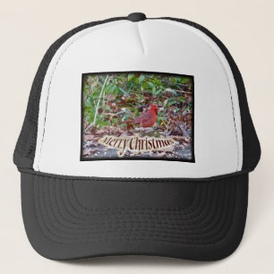Cardinal Merry Christmas Items Trucker Hat