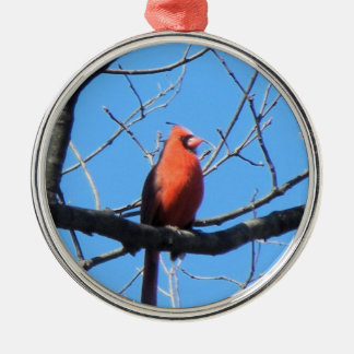 Cardinal Metal Tree Decoration