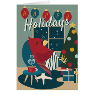 Cardinal of Resistance Happy Holidays bold colours