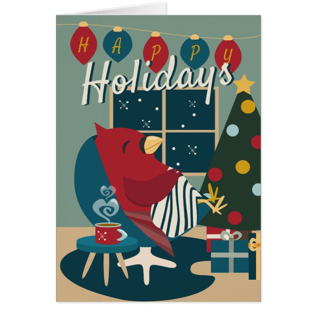 Cardinal of Resistance Happy Holidays bold colours (Front)