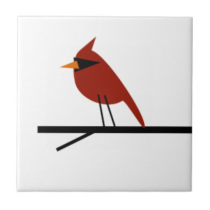 Cardinal on a Limb Tile