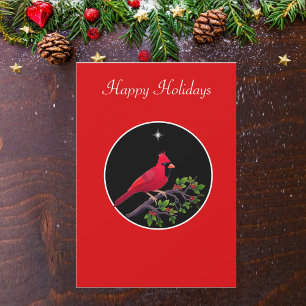 Cardinal on Black and Red Holiday