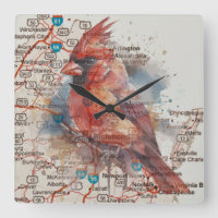 Cardinal on Virginia Road Map