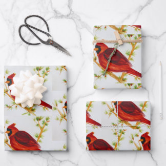 Cardinal On Watch Wrapping Paper Sheet