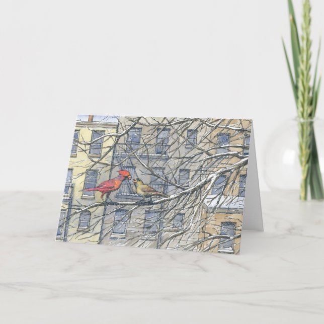 "Cardinal Pair" Christmas Card (Front)