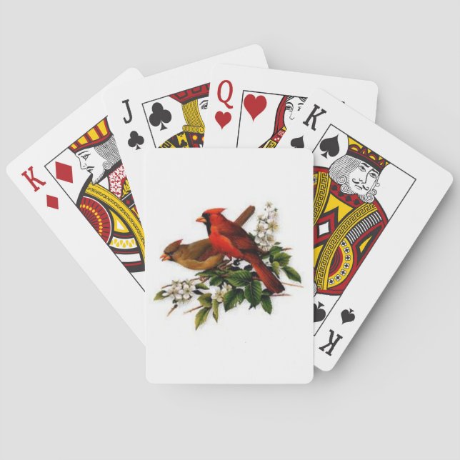 Cardinal Pair on a Playing Card Deck (Back)