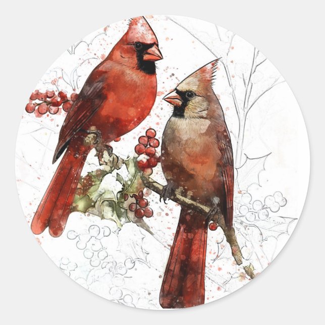 Cardinal pair stickers (Front)