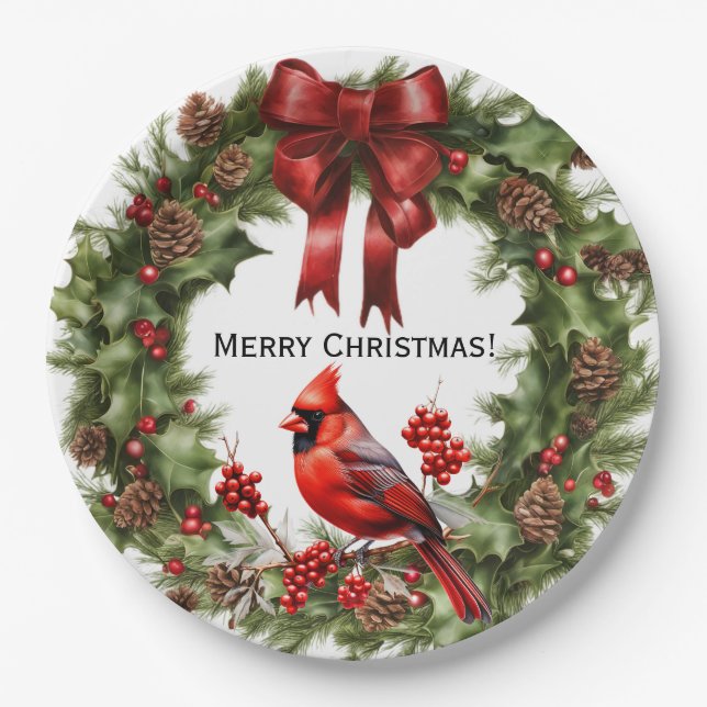 Cardinal Paper Plate (Front)