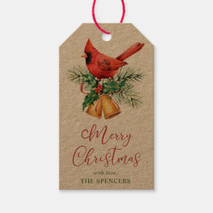 Cardinal Personalised Christmas Gift Tags