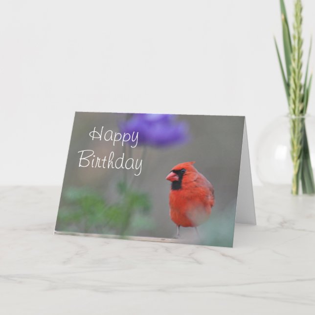 Cardinal photo Happy birthday Card (Front)