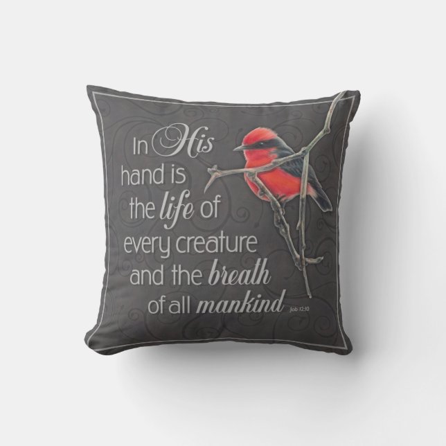 Cardinal Pillow (Front)
