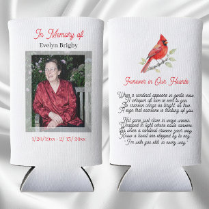 Cardinal Poem Memorial Keepsake  Seltzer Can Cooler