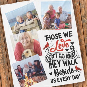 Cardinal Poem Photos Memorial Keepsake  Fleece Blanket