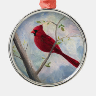 cardinal Premium Round Ornament