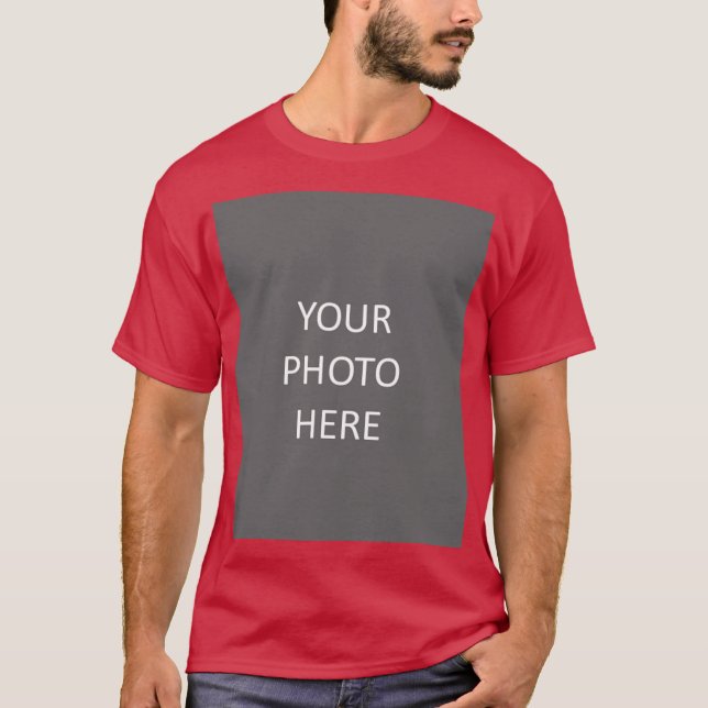 Cardinal Red Add Your Image Photo T-Shirt (Front)