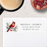 Cardinal Red Bird and Berries Return Address Label<br><div class="desc">Cardinal admirers, enhance your mail with the vibrant charm of this Watercolor Return Address Label. Envision a striking cardinal perched amidst lush berries, captured in delicate watercolor strokes. Perfect for nature lovers, bird watchers, or those who appreciate the beauty of these iconic red birds. The customisable template allows easy personalisation...</div>