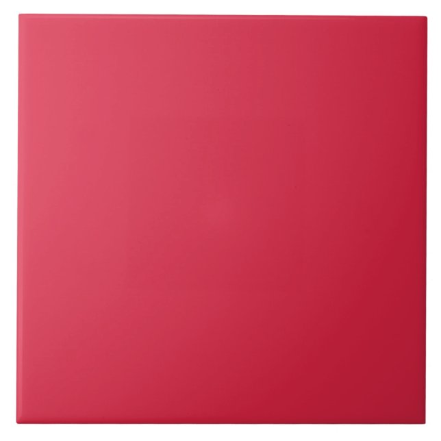 Cardinal Red Ceramic Tile. Tile (Front)