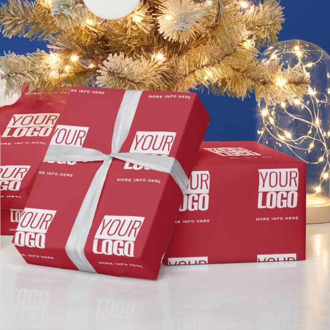 cardinal   red - custom logo  wrapping paper (Holidays)