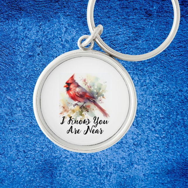 Cardinal Red Remembrance Personalize Key Ring (Creator Uploaded)