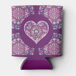 Cardinal Red Rosace Can Cooler