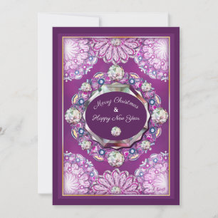 Cardinal red Rosace Card