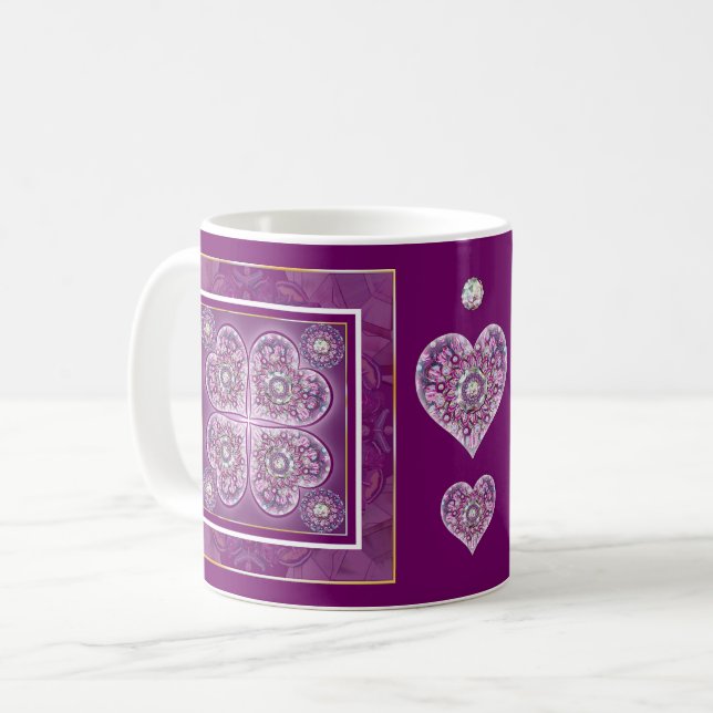 Cardinal red Rosace Coffee Mug (Front Left)