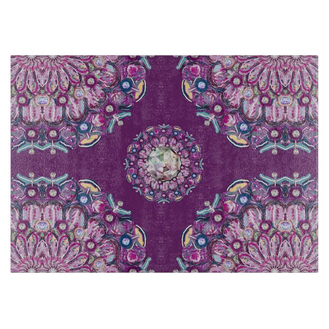 Cardinal Red Rosace Cutting Board (Front)