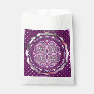 Cardinal Red Rosace Favour Bags