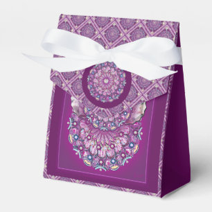 Cardinal Red Rosace Favour Box