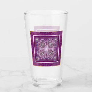 Cardinal Red Rosace Glass