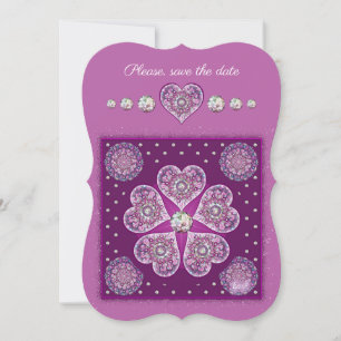 Cardinal Red Rosace Invitation