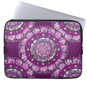 Cardinal Red Rosace Laptop Sleeve