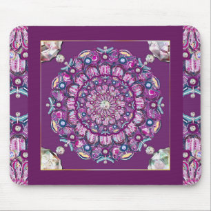 Cardinal Red Rosace Mouse Mat