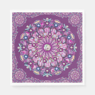 Cardinal Red Rosace Napkin