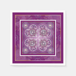 Cardinal Red Rosace Napkin