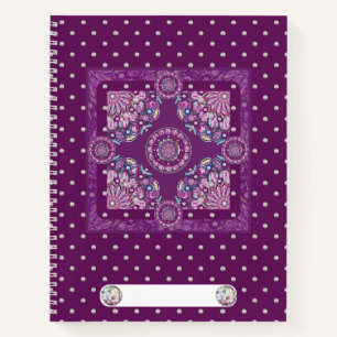 Cardinal Red Rosace Notebook