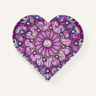 Cardinal Red Rosace Notebook