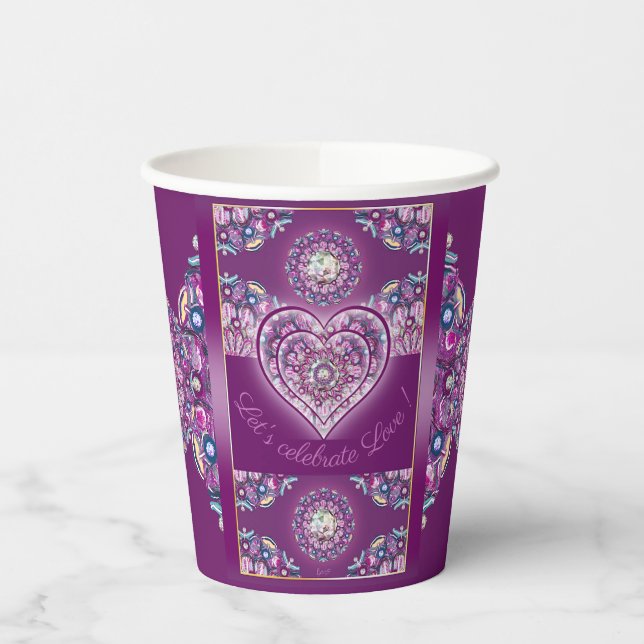 Cardinal Red Rosace Paper Cups (Left)